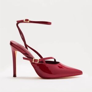 Chic Burgundy Patent Leather Heels